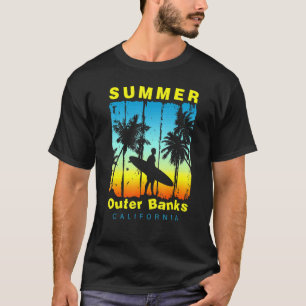 Camiseta Férias Familiares California Outer Banks Beach