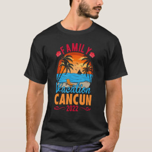 Camiseta Férias Familiares Cancún 2022 Mexico Beach Summer