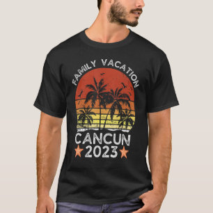 Camiseta Férias Familiares Cancún 2023 Correspondendo Amigo