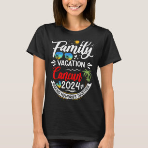 Camiseta Férias Familiares Cancún 2024 Férias no Verão do M
