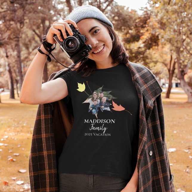 Camiseta Férias Familiares Comemora Mascaramento de Fotos (Criador carregado)