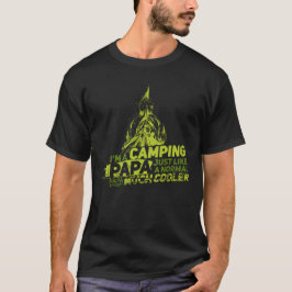 Camiseta Férias Familiares Cute do Pai Camping do dia de os
