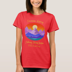 Camiseta Férias Familiares das Montanhas Sunset, no Canadá