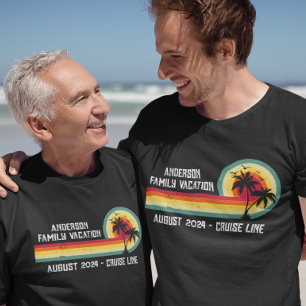Camiseta Férias Familiares De Cruzeiros Ultramarizados Retr