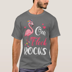 Camiseta Férias Familiares De Flamingo Correspondendo A Nos