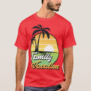 Camiseta Férias Familiares De Palmeiras Exóticas Soma Retro