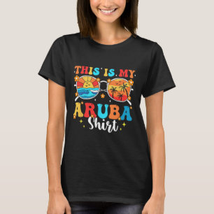 Camiseta Férias Familiares de Verão em Combinação com Aruba