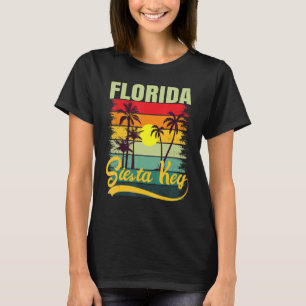 Camiseta Férias Familiares de Verão Siesta Key Beach Fl