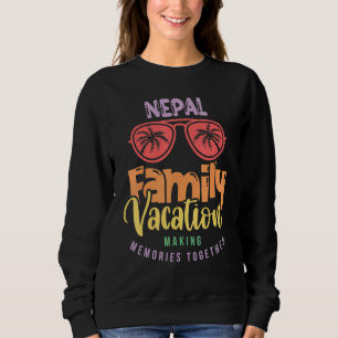 Camiseta Férias Familiares do Nepal que Correspondem às ins