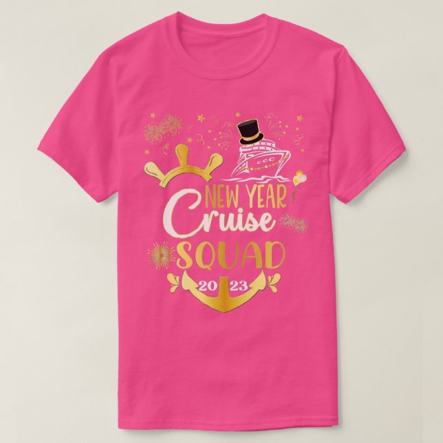 Camiseta Férias Familiares do Novo Ano em Cruise 2023 (Frente do Design)