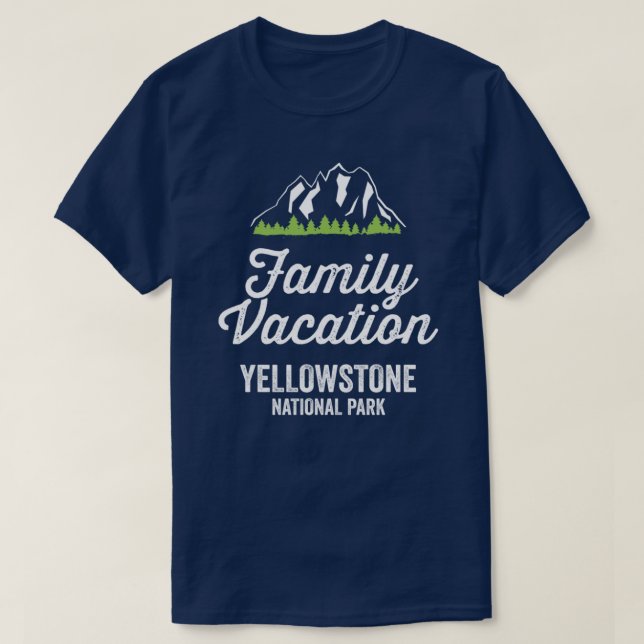 Camiseta Férias Familiares do Parque Nacional Yellowstone 1 (Frente do Design)