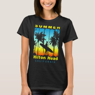 Camiseta Férias Familiares Florida Hilton Head Sunset Beach