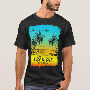 Camiseta Férias Familiares Flórida Key West Sunset Beach
