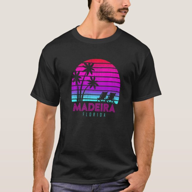 Camiseta Férias Familiares Flórida Madeira Sunset Beach Eng (Frente)