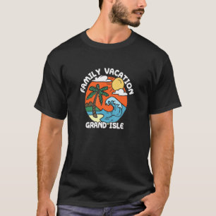 Camiseta Férias Familiares Grand Isle Beach Louisiana Beach
