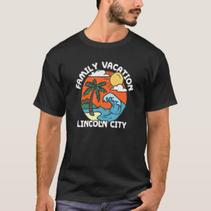 Camiseta Férias Familiares Lincoln City Beach Oregon Beach 