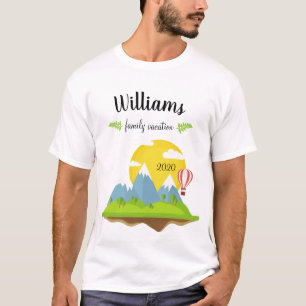 Camiseta Férias Familiares Montanhosas Correspondendo ao So