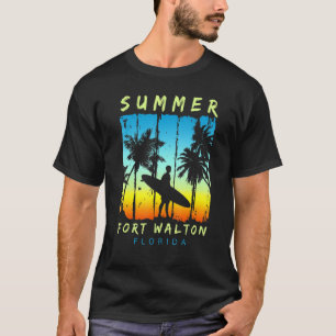 Camiseta Férias Familiares na Flórida Fort Walton Sunset Be