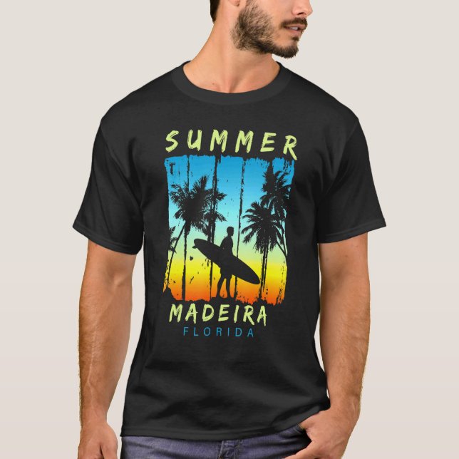 Camiseta Férias Familiares na Flórida Madeira Sunset Beach (Frente)