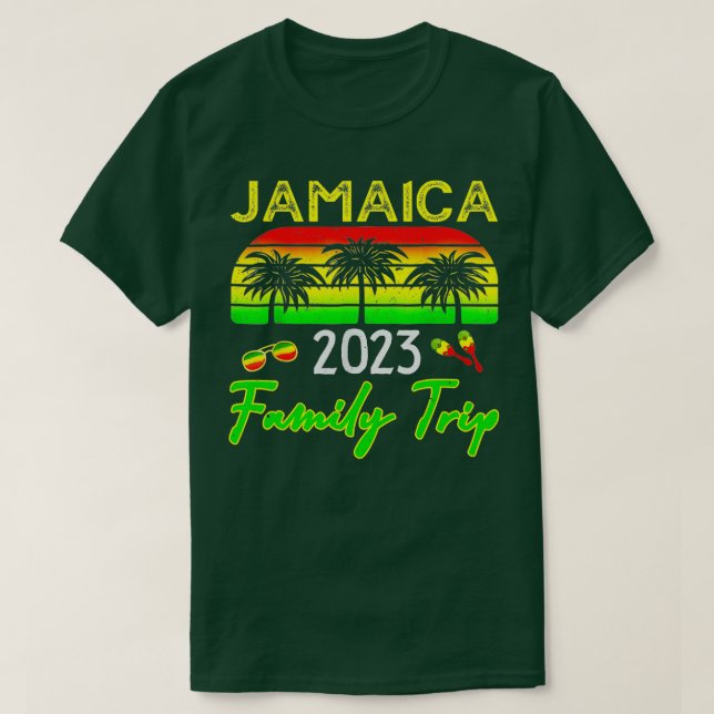 Camiseta Férias Familiares na Jamaica 2023 Holida jamaicana (Frente do Design)