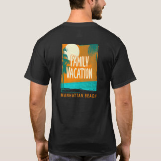 Camiseta Férias Familiares na praia de Manhattan, Nova Iorq