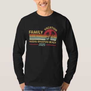 Camiseta Férias Familiares na Praia de Nassau Bahamas 2025 