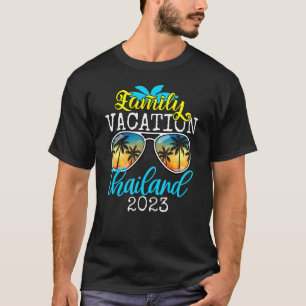 Camiseta Férias Familiares no Modo Quadrado Férias na Tailâ
