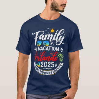 Camiseta Férias Familiares Orlando 2025 Férias de Verão de 