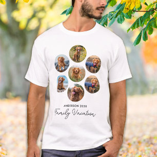 Camiseta Férias Familiares Personalizadas de Colagem de Fot
