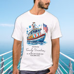 Camiseta Férias Familiares Personalizadas de Navio de Cruze<br><div class="desc">T-Shirt Patriótico de Férias de Cruzeiro! A adição perfeita ao guarda-roupa de férias de verão da sua família! Feito com materiais de alta qualidade, esta camisa apresenta um navio de cruzeiro vibrante com um design de bandeira americano perfeito para qualquer excursão de barco ou navio. Ele não só adiciona um...</div>