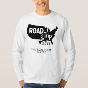 Camiseta Férias Familiares Personalizadas Family Road Tr