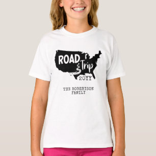 Camiseta Férias Familiares Personalizadas Family Road Tr