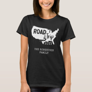 Camiseta Férias Familiares Personalizadas Family Road Tri