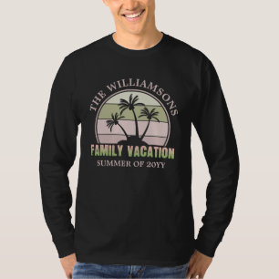 Camiseta Férias Familiares Personalizadas Ilha Tropical de 