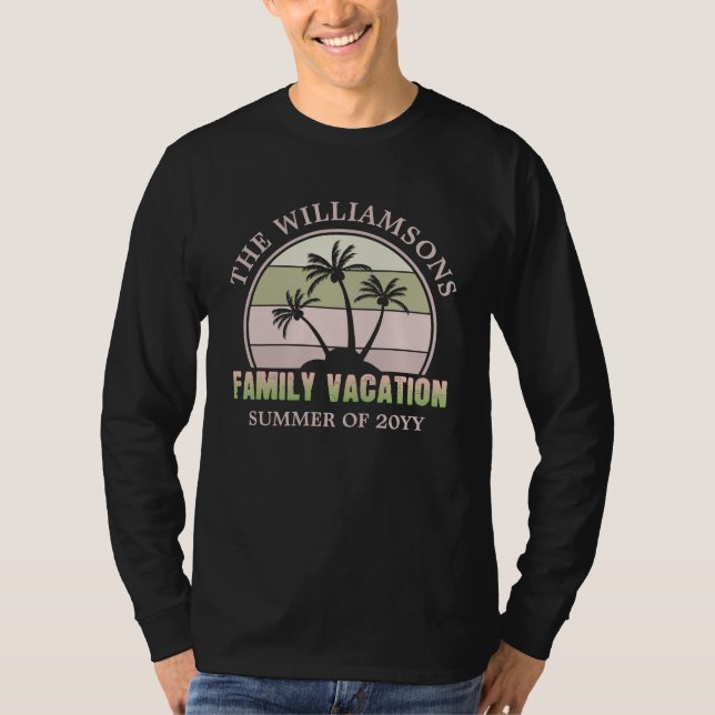 Camiseta Férias Familiares Personalizadas Ilha Tropical de  (Frente)