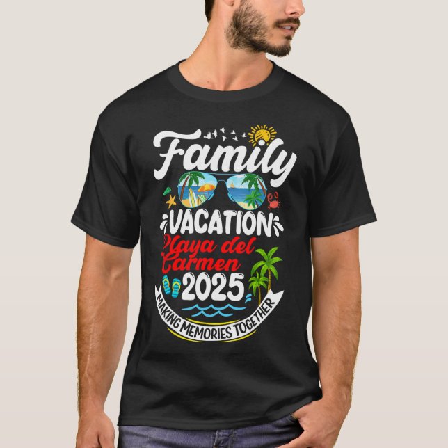 Camiseta Férias Familiares Playa Del Carmen 2025 Memor do F (Frente)