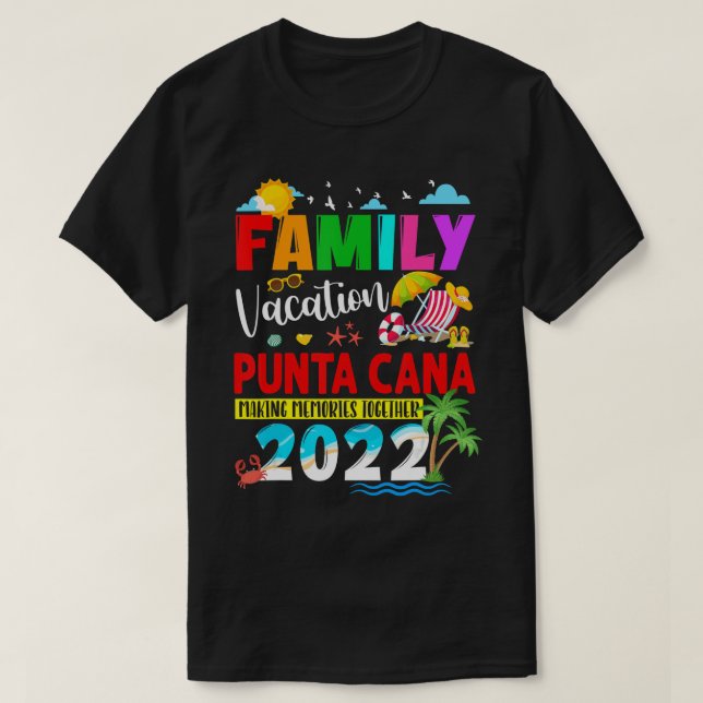 Camiseta Férias Familiares Punta Cana Memórias de Fazer Jun (Frente do Design)