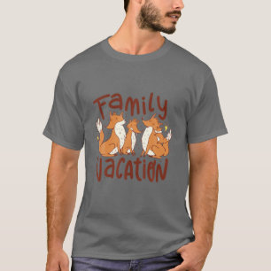 Camiseta Férias Familiares Raposa Natureza Crianças Selva