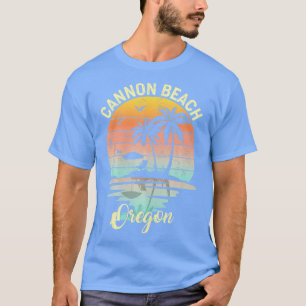 Camiseta Férias Familiares Retro Oregon Cannon Beach