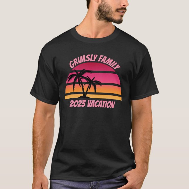 Camiseta Férias Familiares Tropicais (Frente)