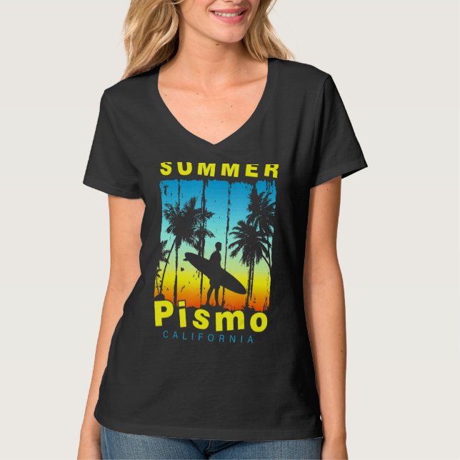 Camiseta Férias Familiares Verão Califórnia Pismo Beach 1 (Frente)