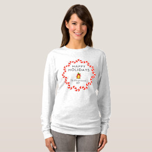 Camiseta Férias Felizes Cana de Açúcar Moderna Natal Famíli