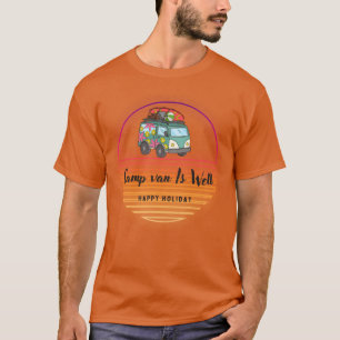 Camiseta Férias Felizes do Acampamento Van é Bem