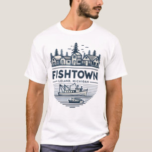 Camiseta Férias Fishtown Leland Michigan
