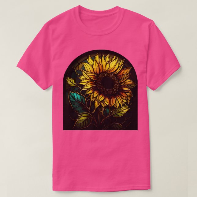 Camiseta Férias Frescas Férias Florais de Verão Girassol 10 (Frente do Design)