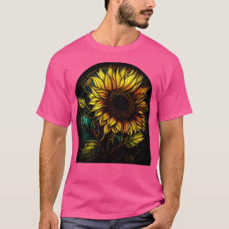 Camiseta Férias Frescas Férias Florais de Verão Girassol 10