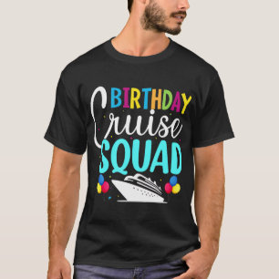 Camiseta Férias Funny Birthday Cruise Squad de Cruzamento