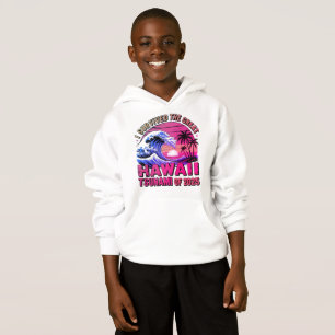 Camiseta Férias Gritantes do Havaí Sobrevivi ao tsunami no 