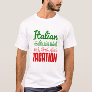 Camiseta Férias Italianas Trip Viagem Souvenir