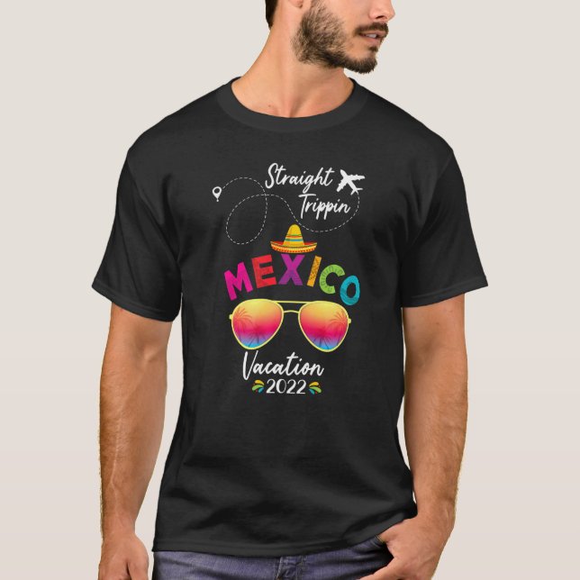 Camiseta Férias na Família do México Cancún 2022 Hetero Tri (Frente)